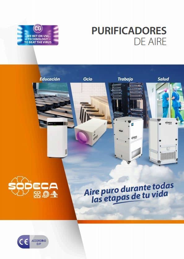 Imagen de portada de la tarifa de purificadores de aire de Sodeca 2020